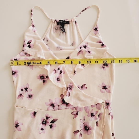 1236 * Forever 21 Floral Sun Dress Pink Purple Size S - Picture 7 of 9